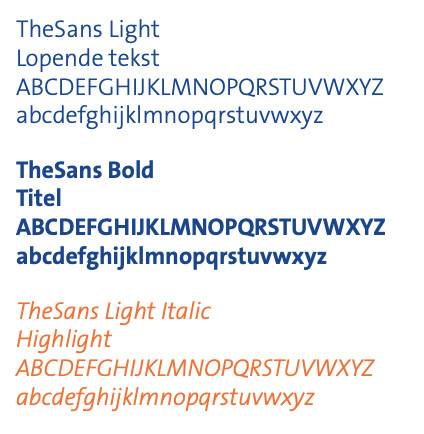 Kleurgebruik lettertype