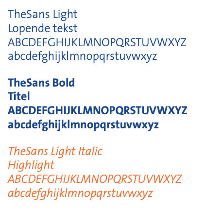 Kleurgebruik lettertype
